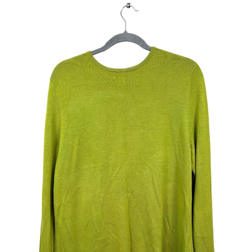 Marshall Fields Womens Silk Cardigan Sweater Round Neck Open Front Green Sz XL* - Picture 5 of 5